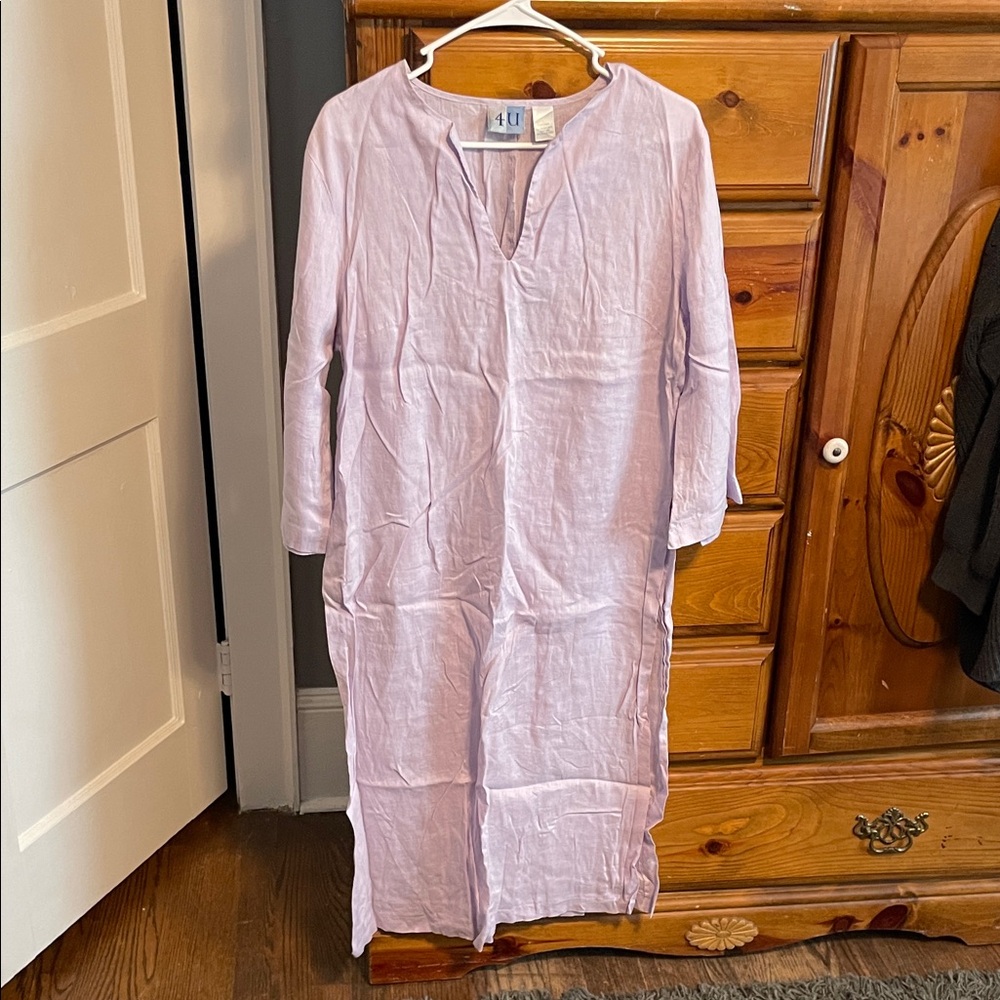 Chic Light Lavender Long Sleeve Dress